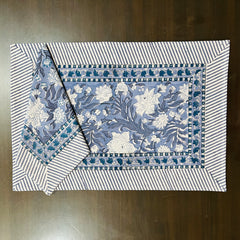 Grey Flower Napkins & Placemats