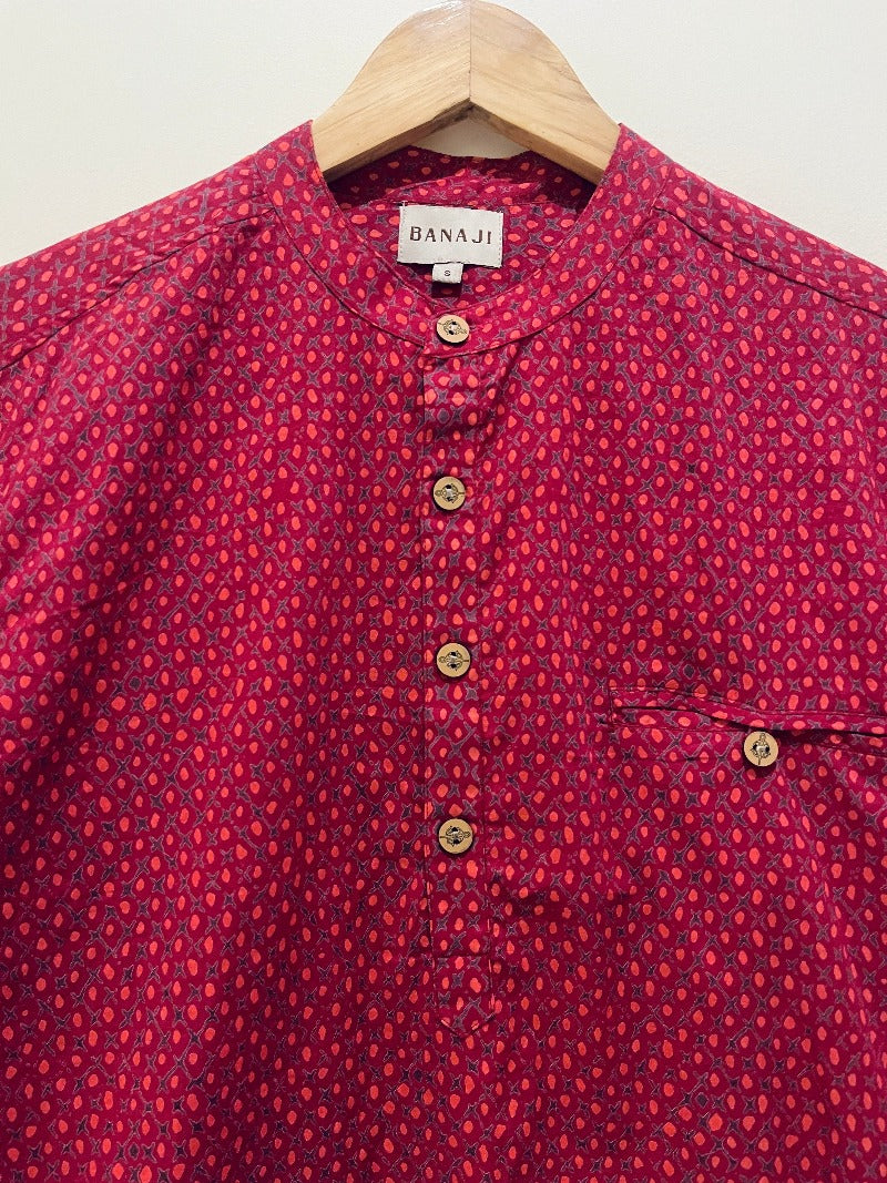 COTTON PRINTED FULL SLEEVE KURTA