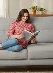 Rosewood Block Print Cotton Top