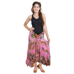 Cotton Asymmetrical Skirt with Bead Work