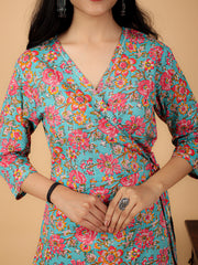 Cotton Printed Wrap Kurta