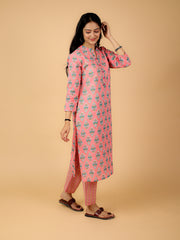 Cotton Printed Kurta Pant Set(No Dupatta)