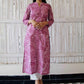 'Dusty Rose' Block Printed Kurta