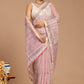 Whispering Romance: Dusty Pink Buta Print Kota Doria Saree