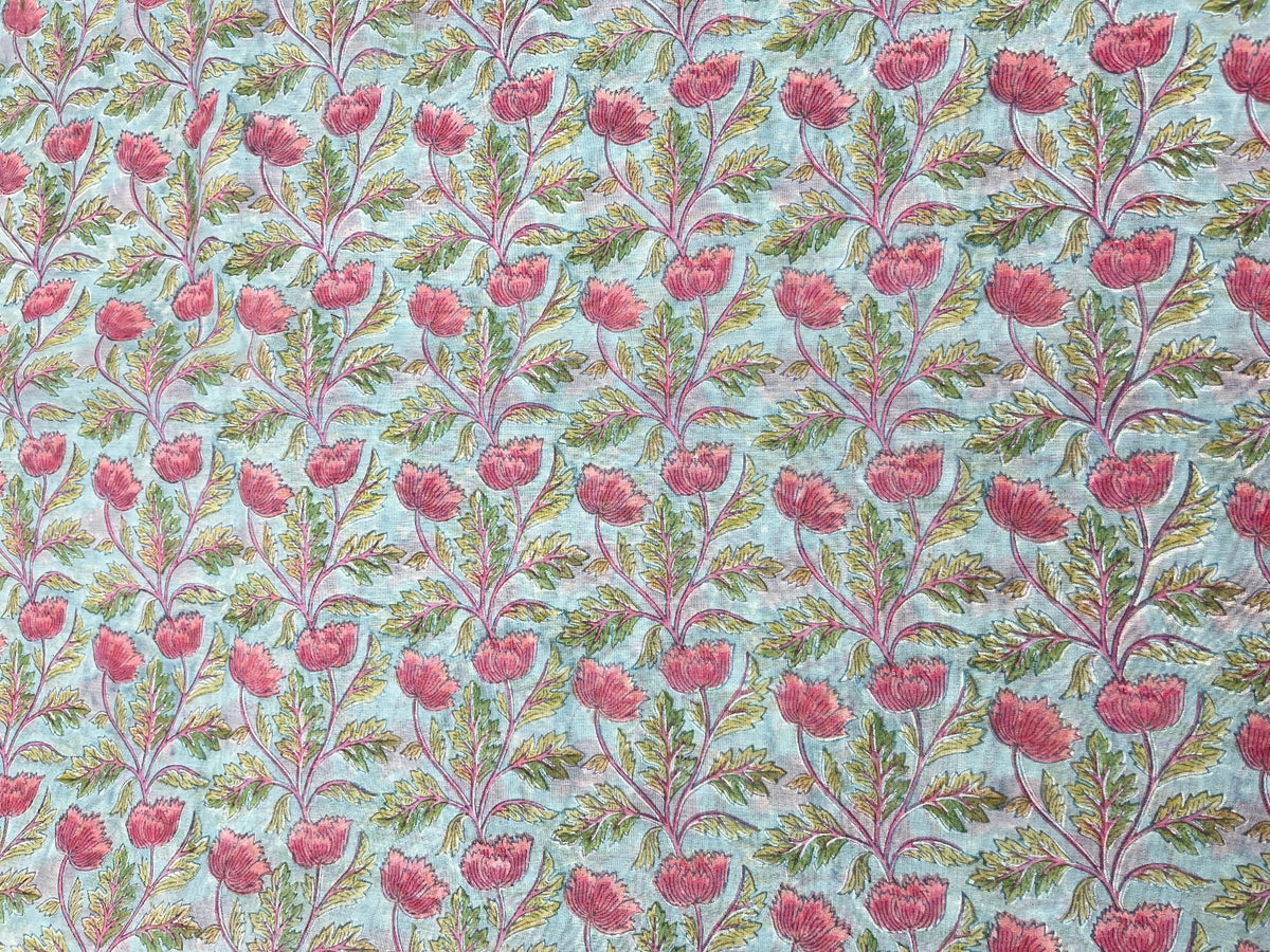 Chanderi Block Printed Fabric