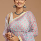 Lavender Dreams: Buta Print Kota Doria Saree
