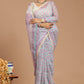 Lavender Dreams: Buta Print Kota Doria Saree