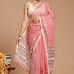 Pink Blossoms: Beautiful Pink Buta Print Kota Doria Saree