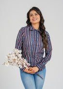 Block Printed Cotton Women's Shirt
