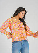 Women’s Cotton Block Printed Short Top