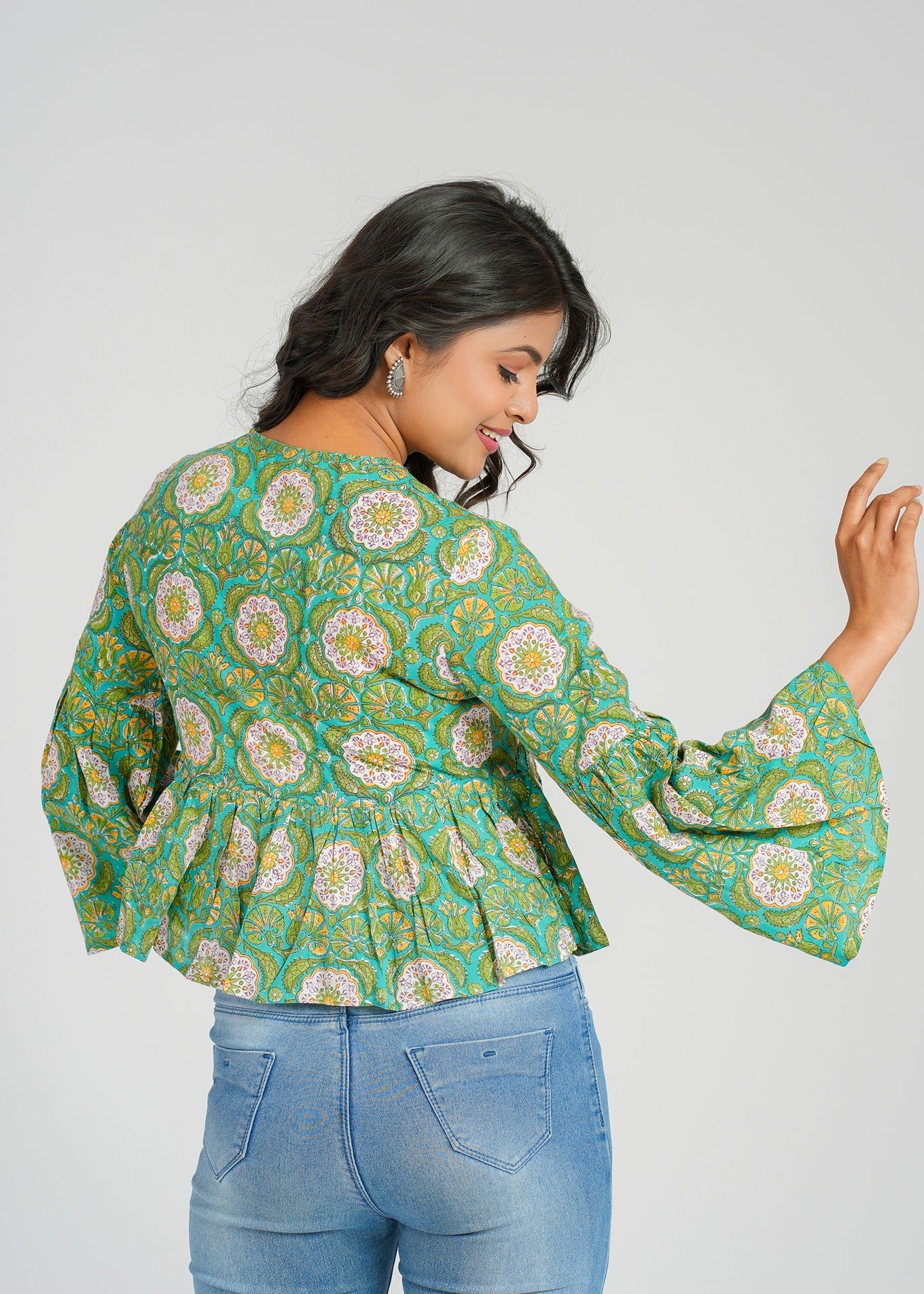Freesia Block Printed Short Top