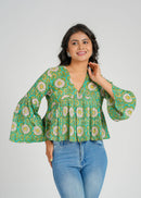 Block Printed Cotton Short Top