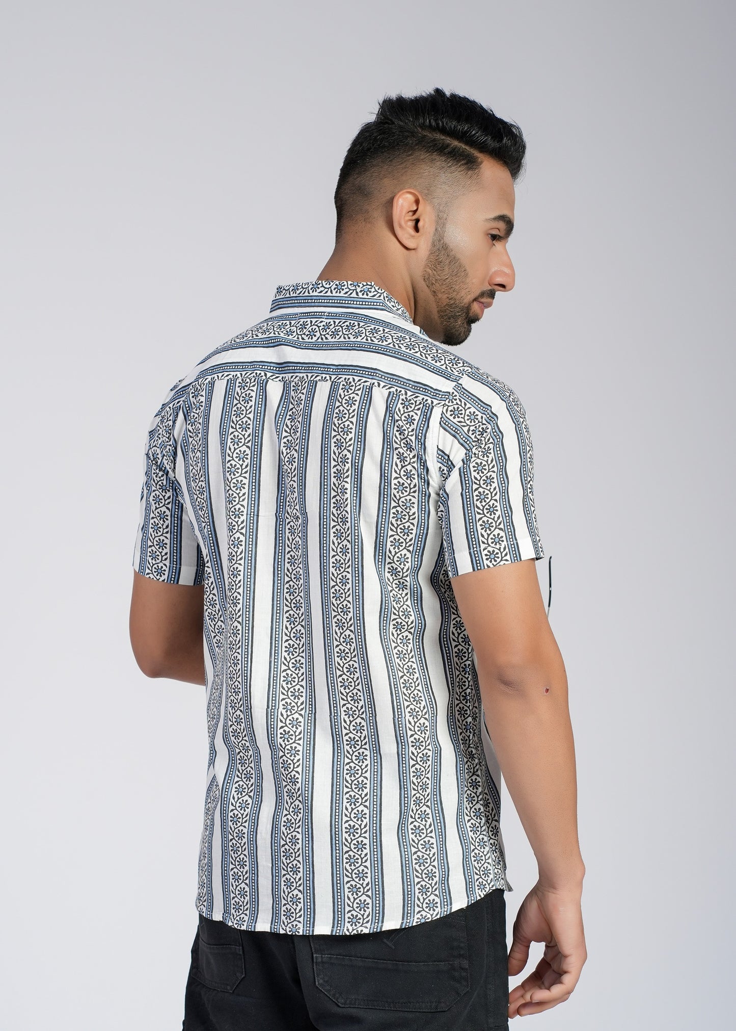 Cotton Block Printed Half Sleeve Shirt