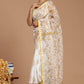 Sunshine Elegance: Yellow and White Buta Print Kota Doria Saree