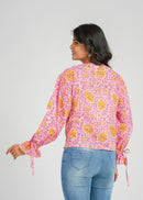 Daisy Charm Printed Short Top
