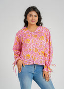 Daisy Charm Printed Short Top