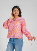 Daisy Charm Printed Short Top