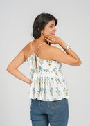 Blue Petal Cotton Cami Top