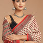 Regal Splendor: Royal Red Print Cotton Voile Saree