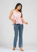 Petal Vine Printed Cotton Cami Top