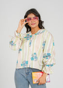Lace Block Printed Cotton Short Top