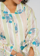 Lace Block Printed Cotton Short Top