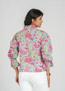 Women’s Cotton Block Printed Short Top