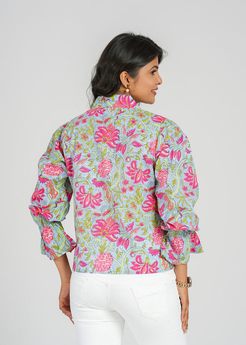 Women’s Cotton Block Printed Short Top
