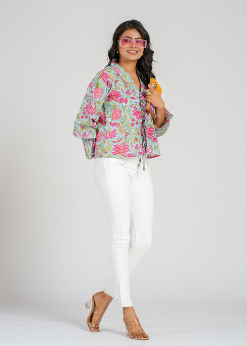 Women’s Cotton Block Printed Short Top