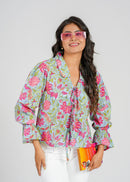 Women’s Cotton Block Printed Short Top