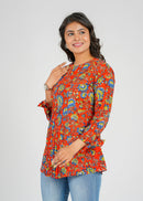 Block Printed Cotton Short Top