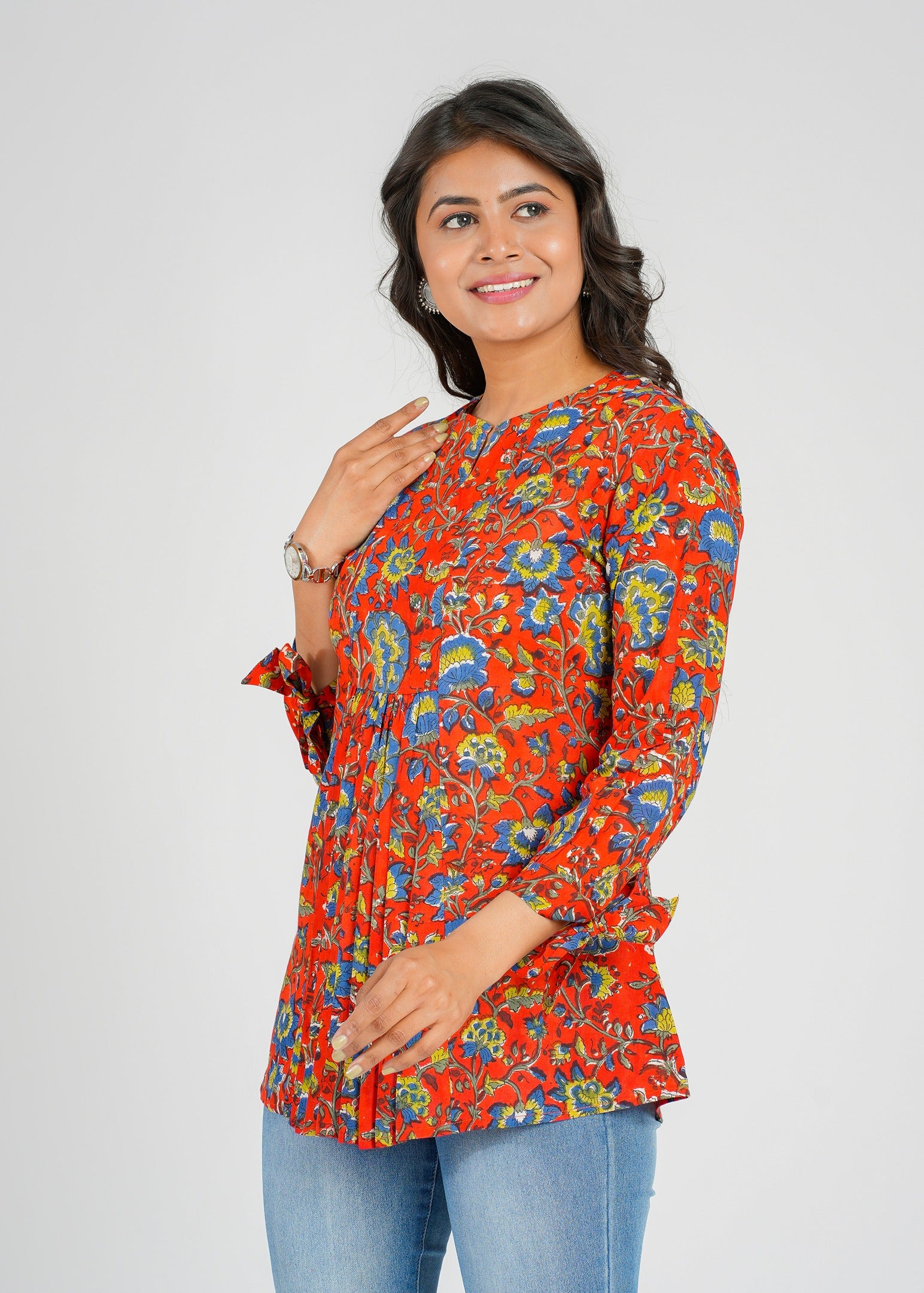 Block Printed Cotton Short Top