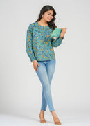 Block Printed Cotton Short Top