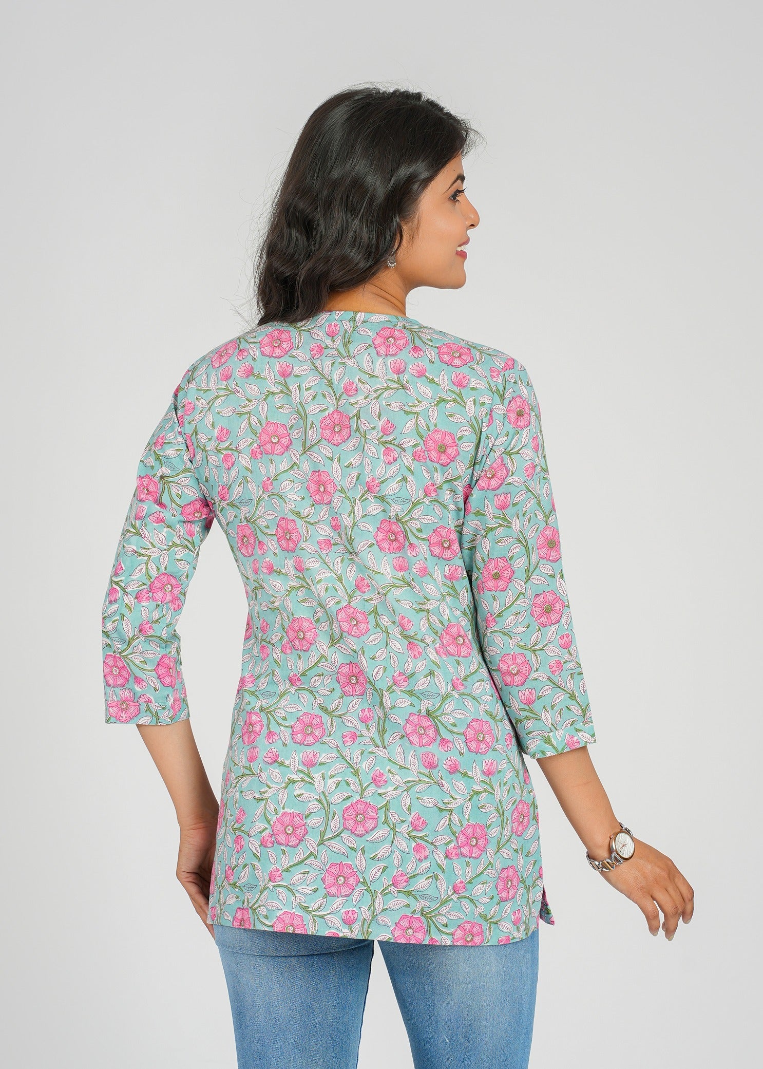 Block Printed Cotton Short Top