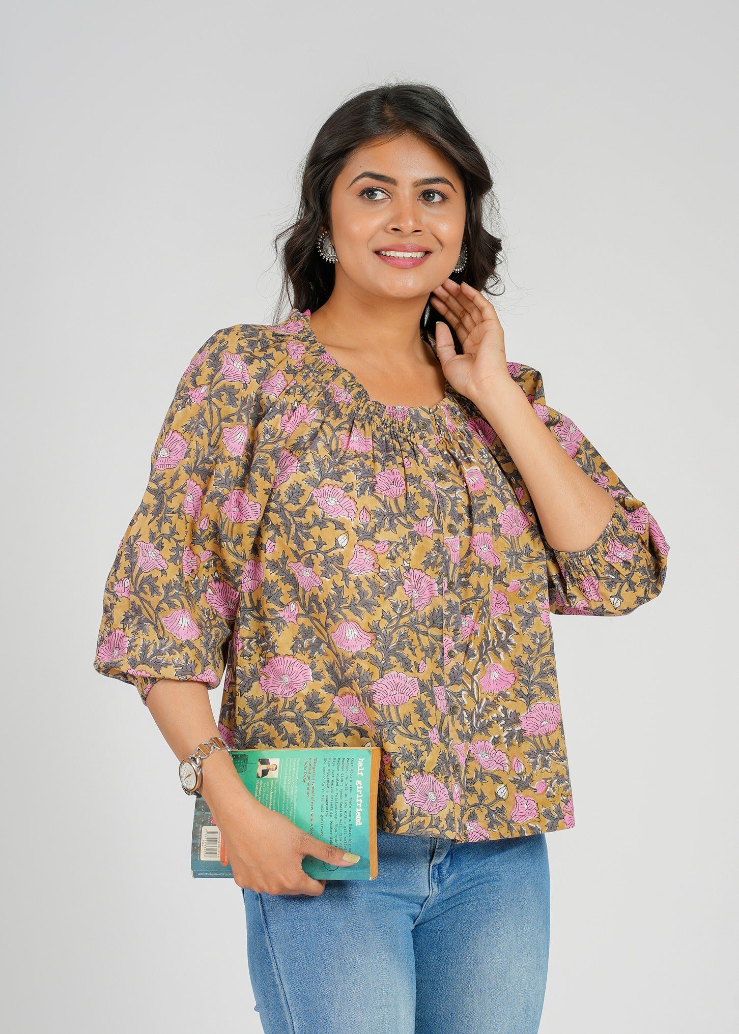 Block Printed Cotton Short Top