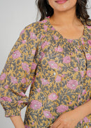 Block Printed Cotton Short Top