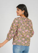 Block Printed Cotton Short Top
