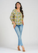 Block Printed Cotton Short Top