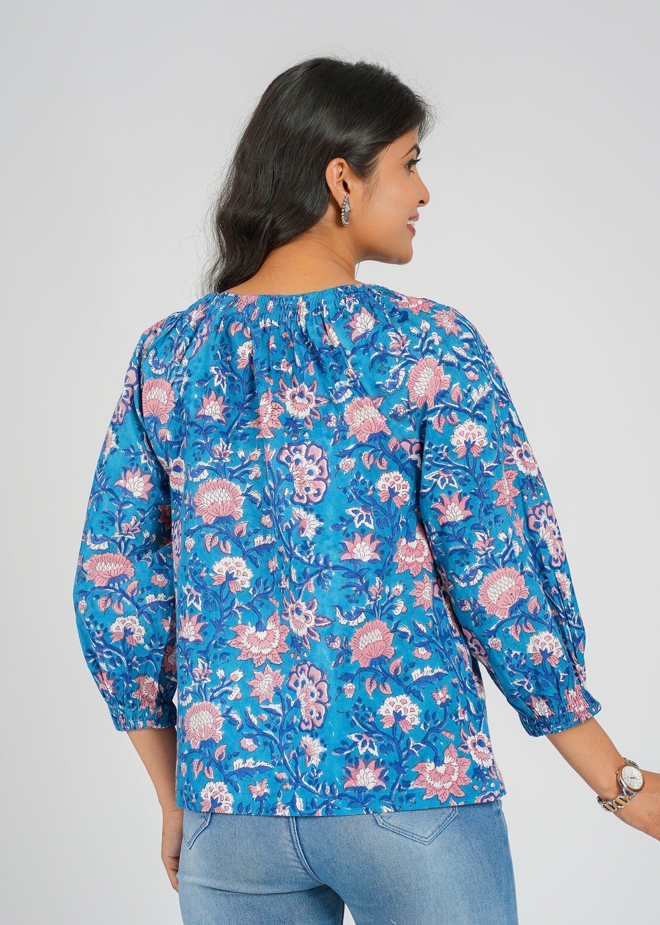 Block Printed Cotton Short Top