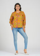 Block Printed Cotton Short Top