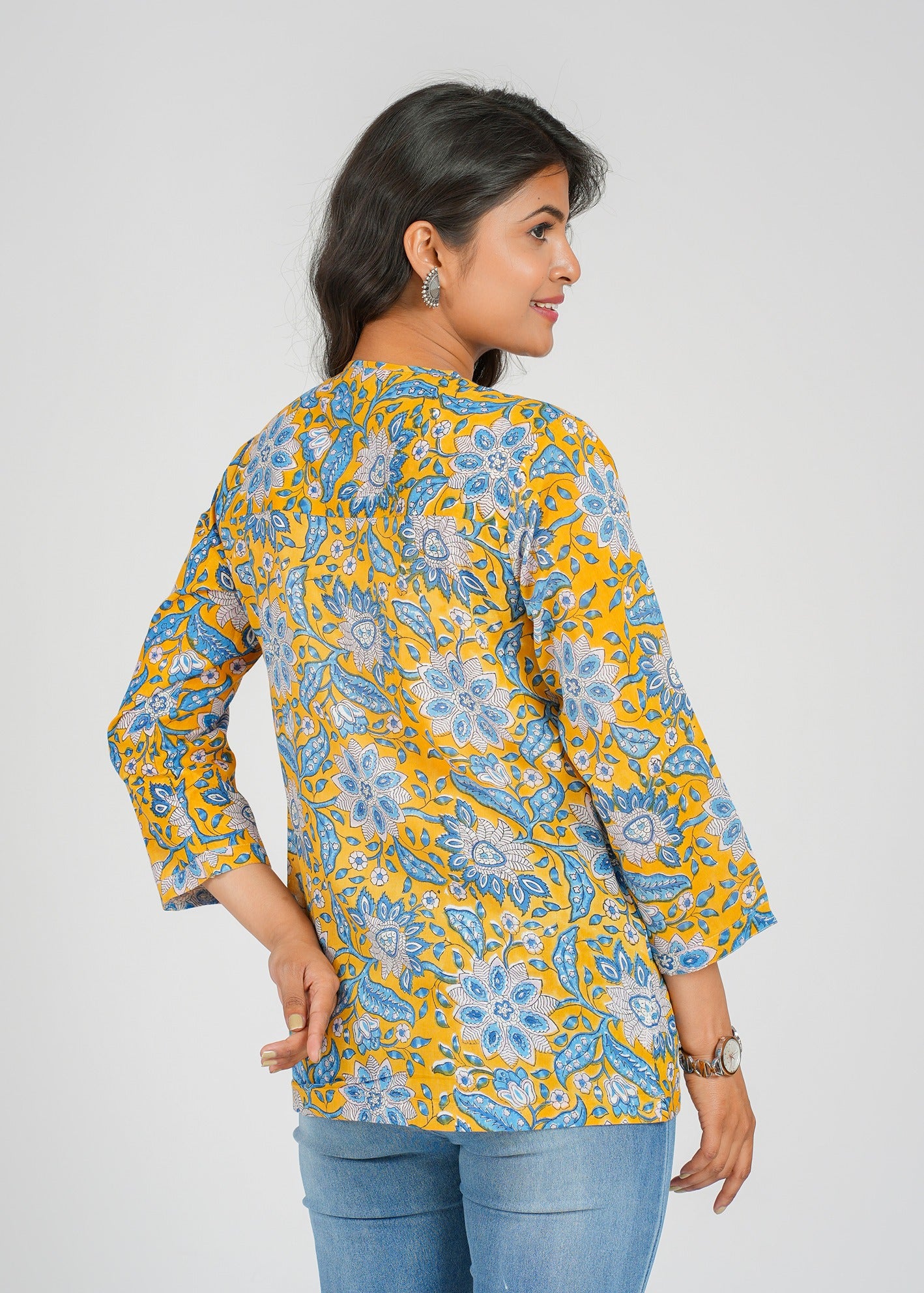 Block Printed Cotton Short Top