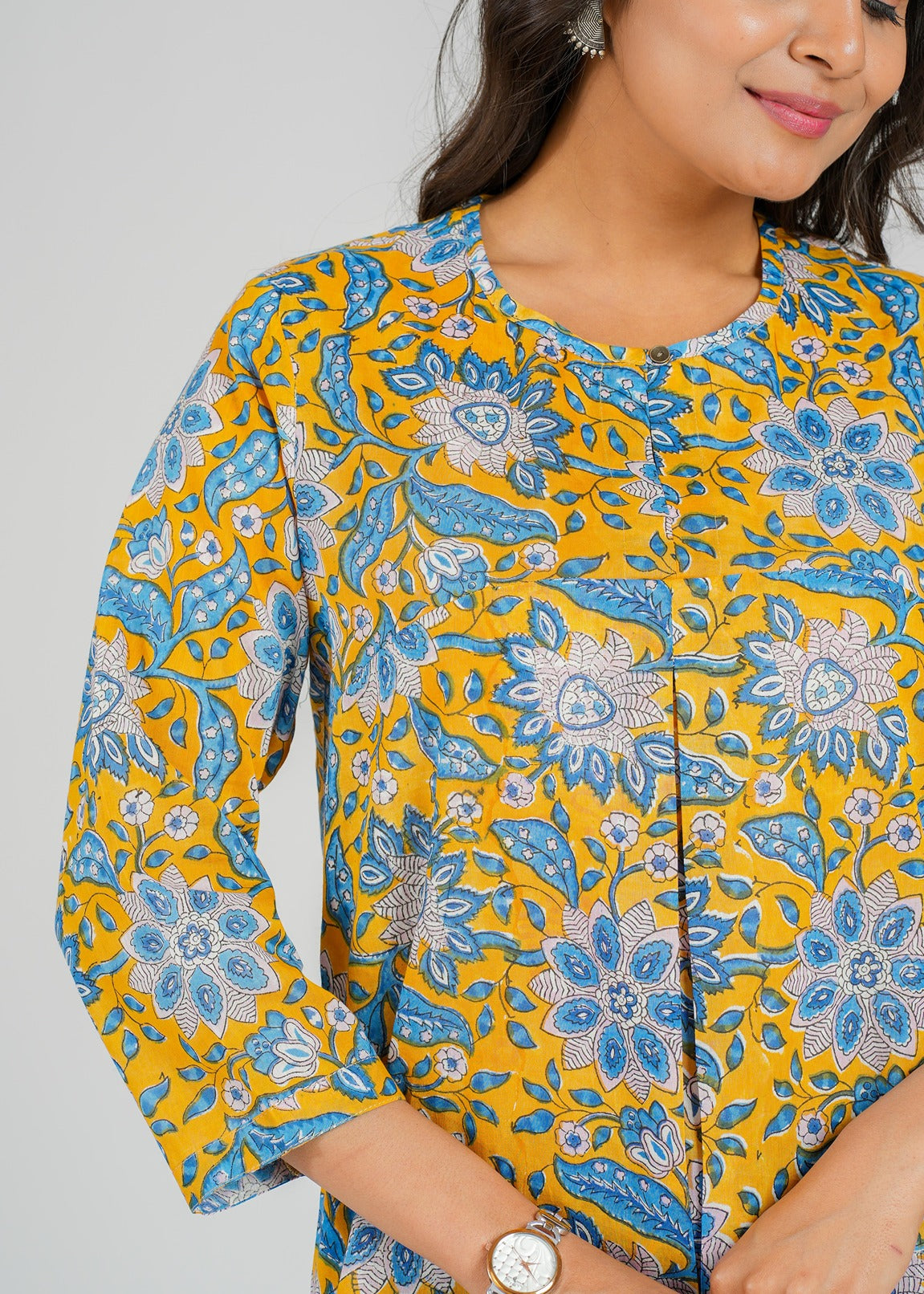 Block Printed Cotton Short Top