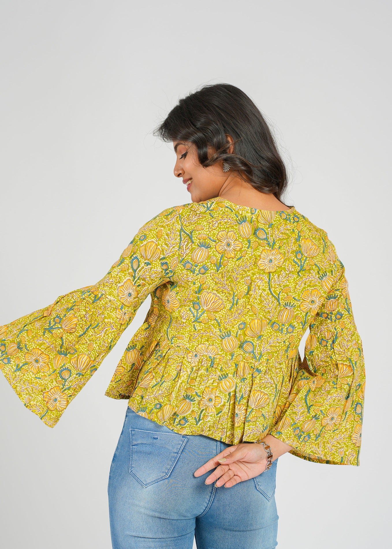 Sundrop Block Printed Short Top