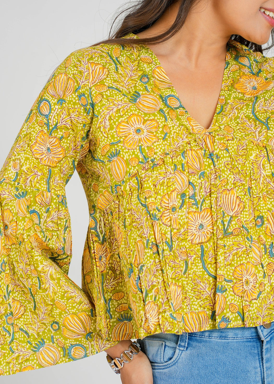 Block Printed Cotton Short Top