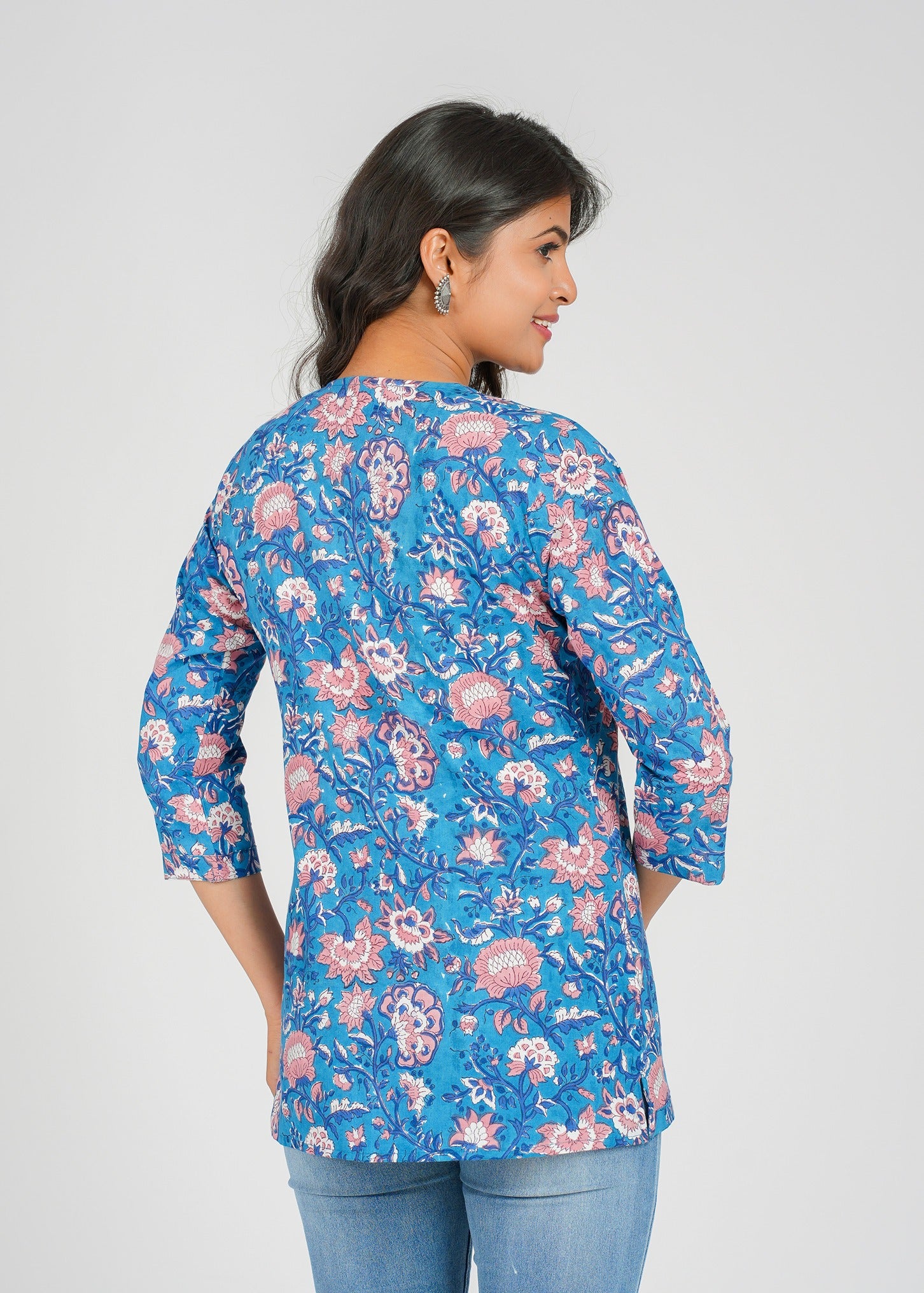 Block Printed Cotton Short Top