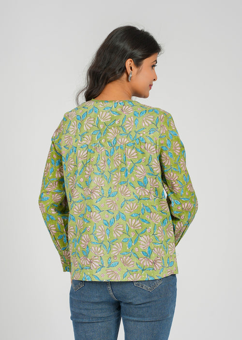 Block Printed Cotton Short Top