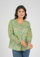 Block Printed Cotton Short Top