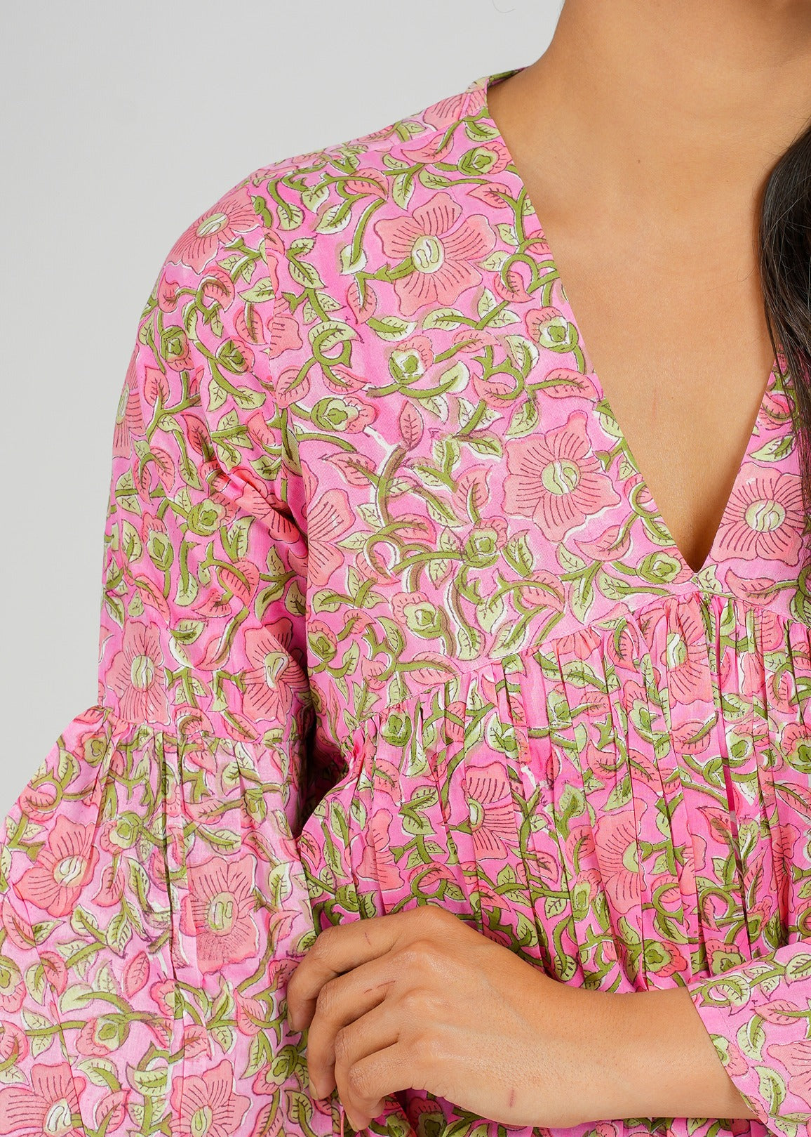 Rosewood Block Printed Short Top