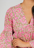 Rosewood Block Printed Short Top