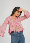 Rosewood Block Printed Short Top